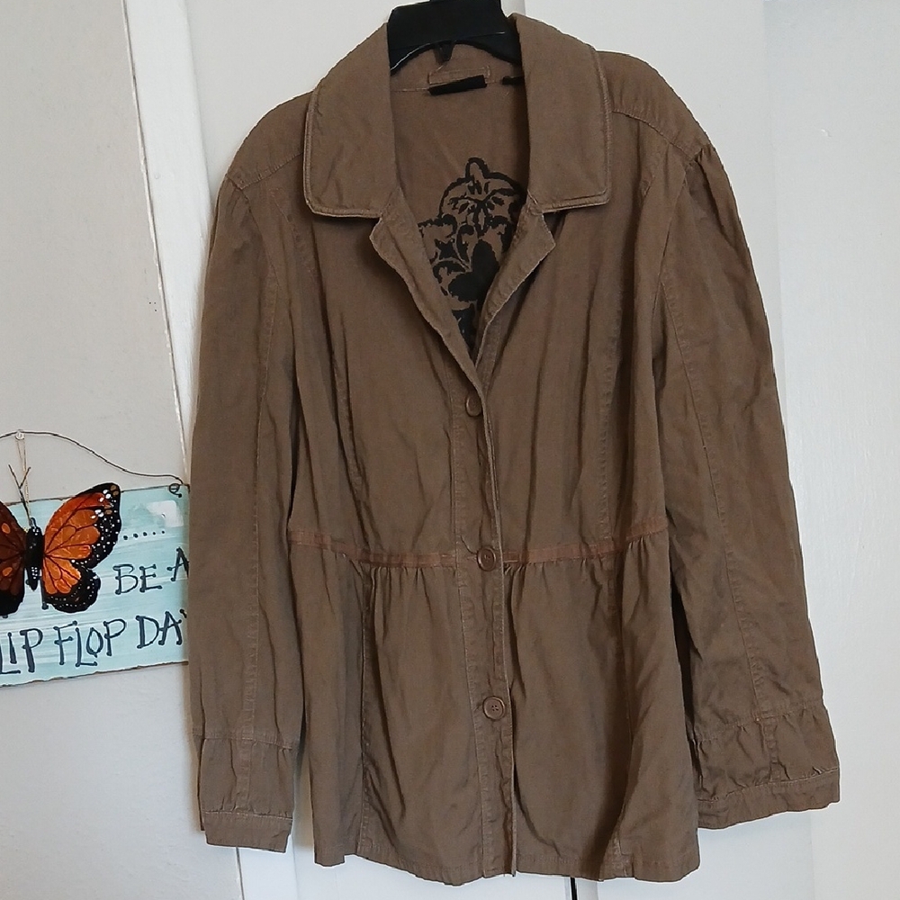 Avenue Tan Utility Jacket for Women